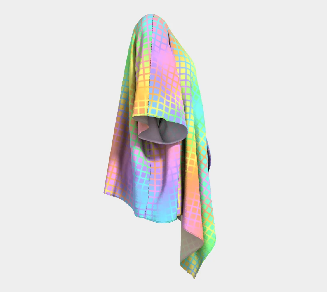 Rainbow Grid Kimono