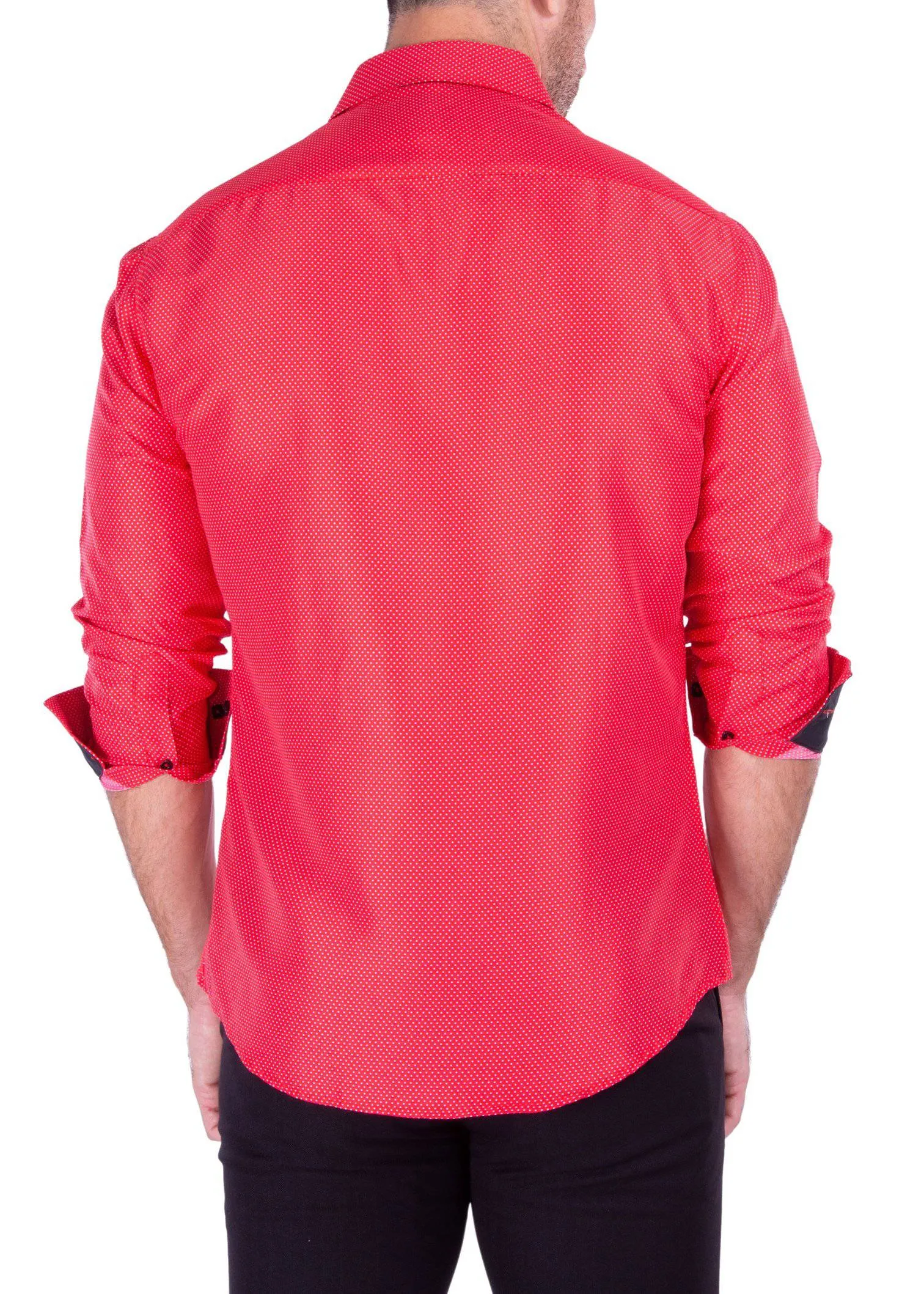 Red Micro Dot Men's Fashion Shirt