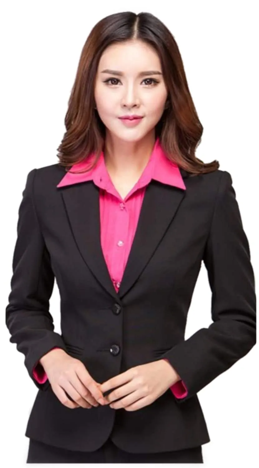 Romano nx Women's Regular Fit Single Breasted Blazer Black