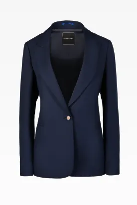 Sam French Navy Single Breasted Jacket: Tailored Elegance Essential for Modern Women