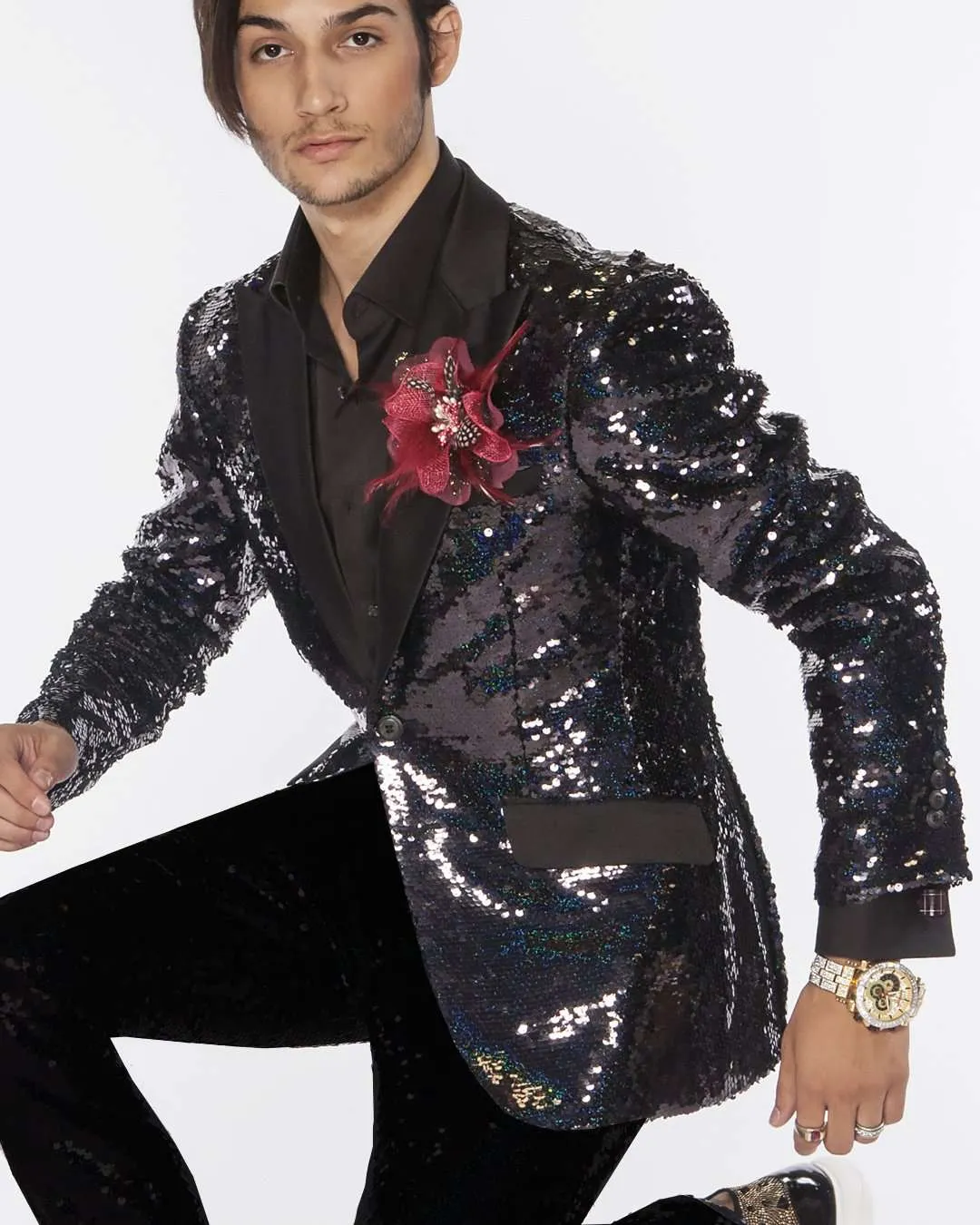 Sequin Blazers - Sequin Black - prom - blazer - slim fit - wedding