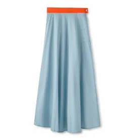 Signature Summer Color Block Circle Midi Skirt IN: Light Blue