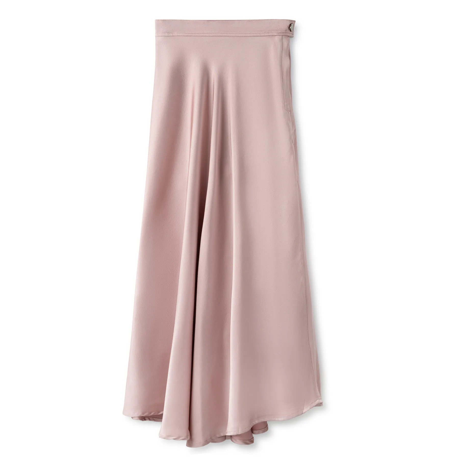 Signature Summer Silk Circle Midi Skirt IN: Pink