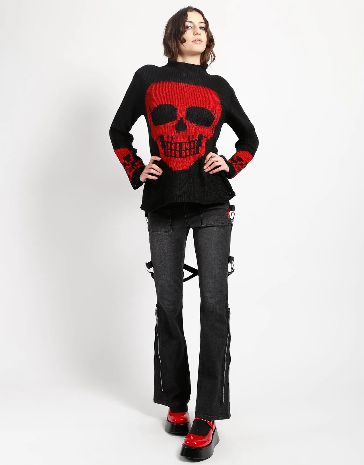 SKULL SWEATER RED SKULL