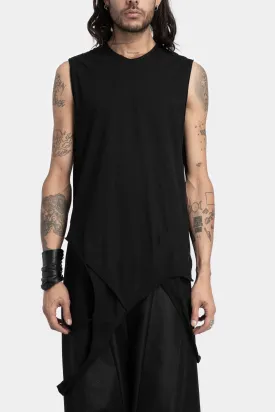 Sleeveless straps T-Shirt, Black