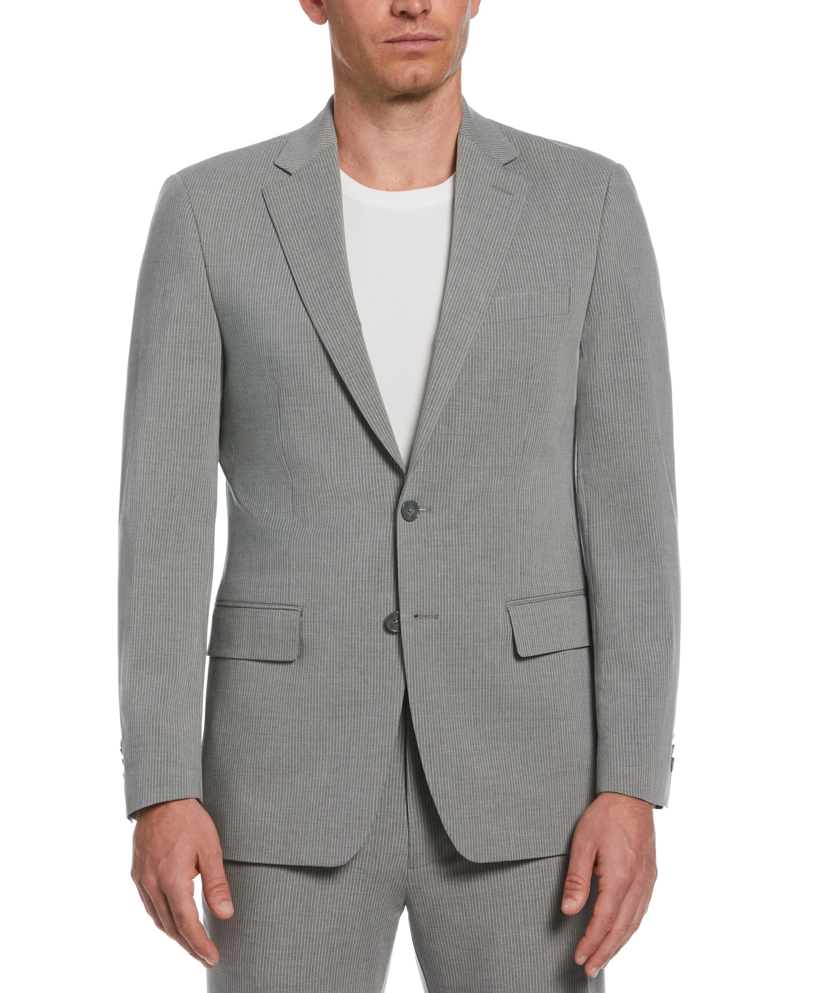 Slim Fit Pinstripe Suit Jacket