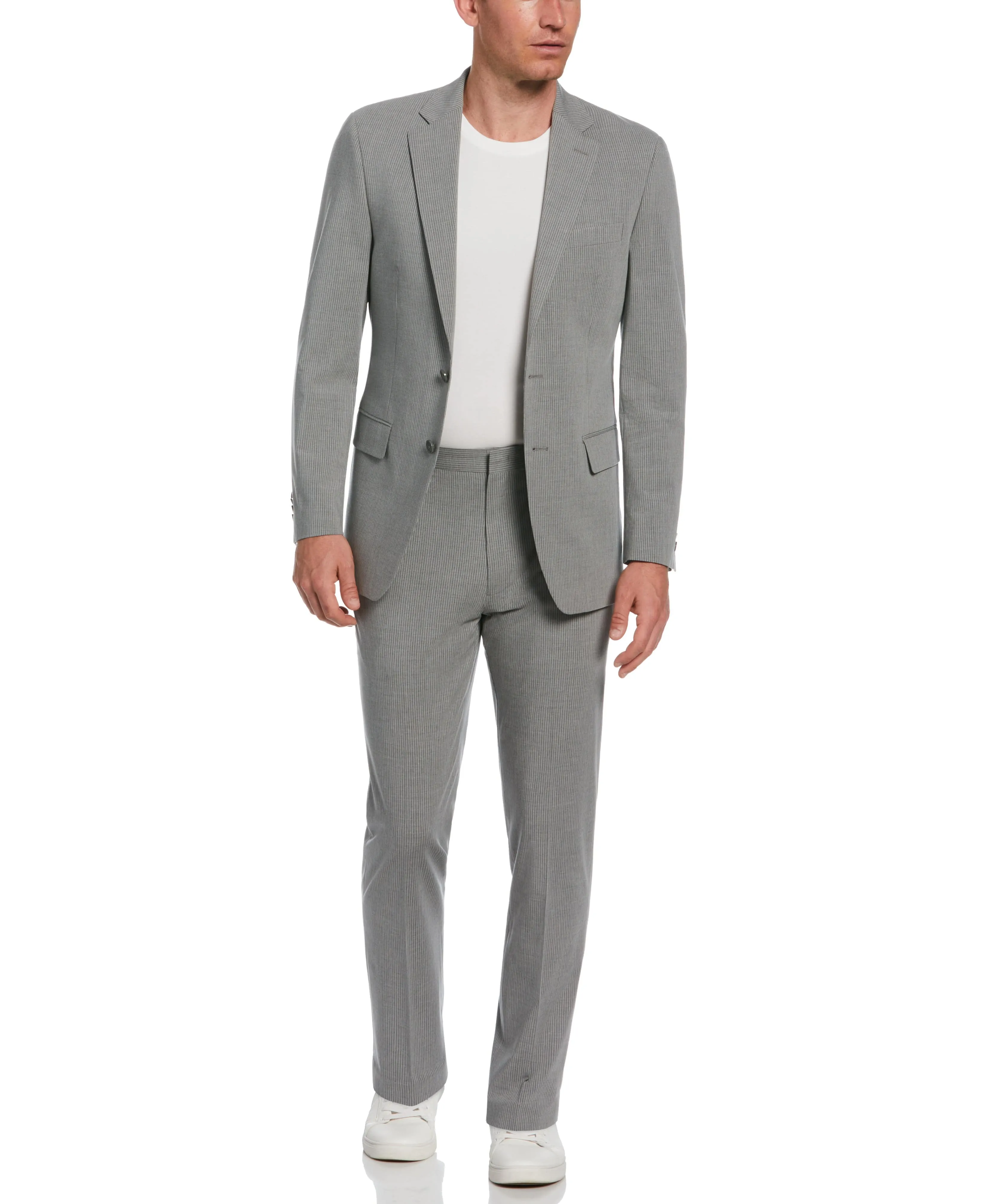 Slim Fit Pinstripe Suit Jacket