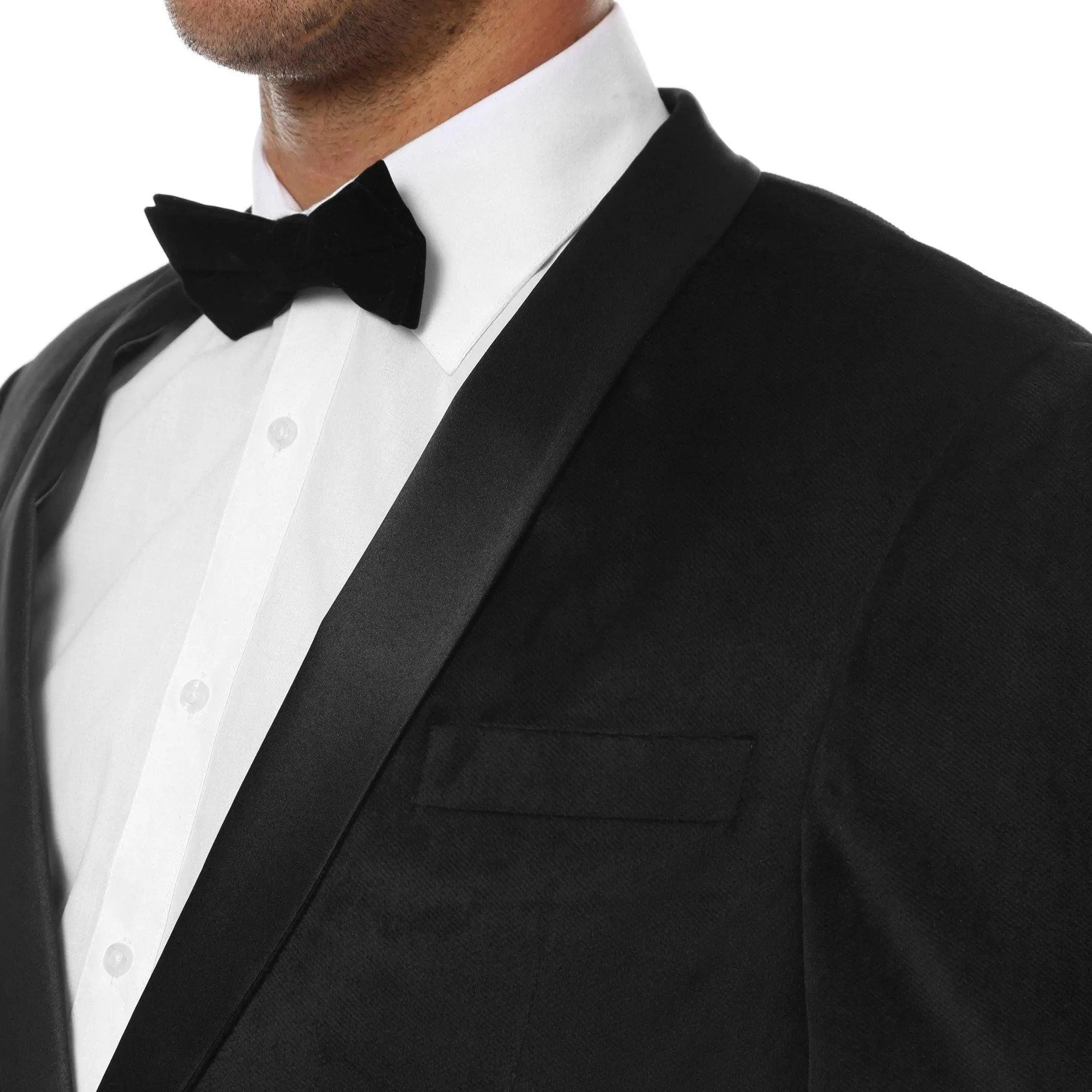 Slim Fit Shawl Lapel Dinner Jacket, Black