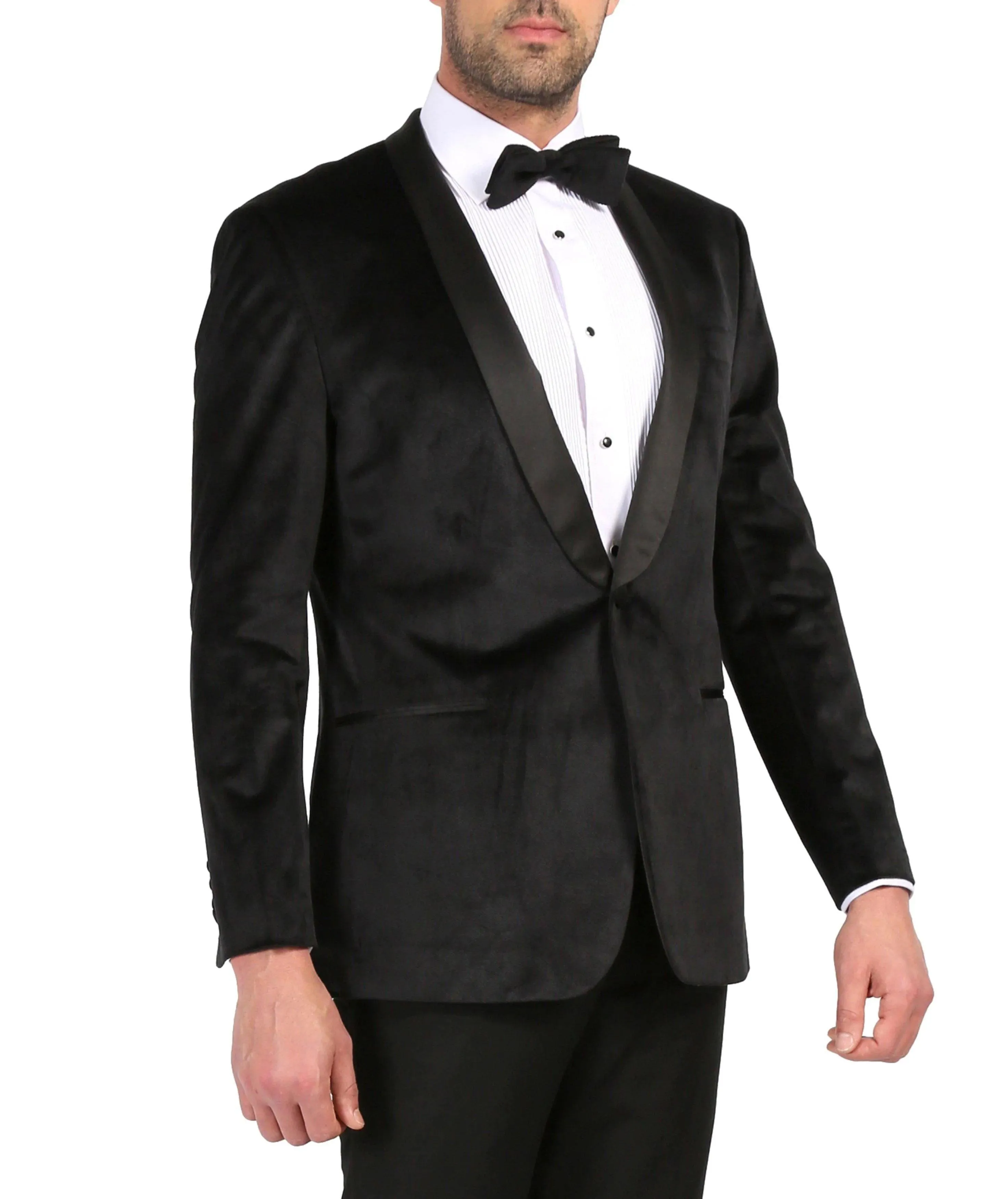 Slim Fit Shawl Lapel Dinner Jacket, Black