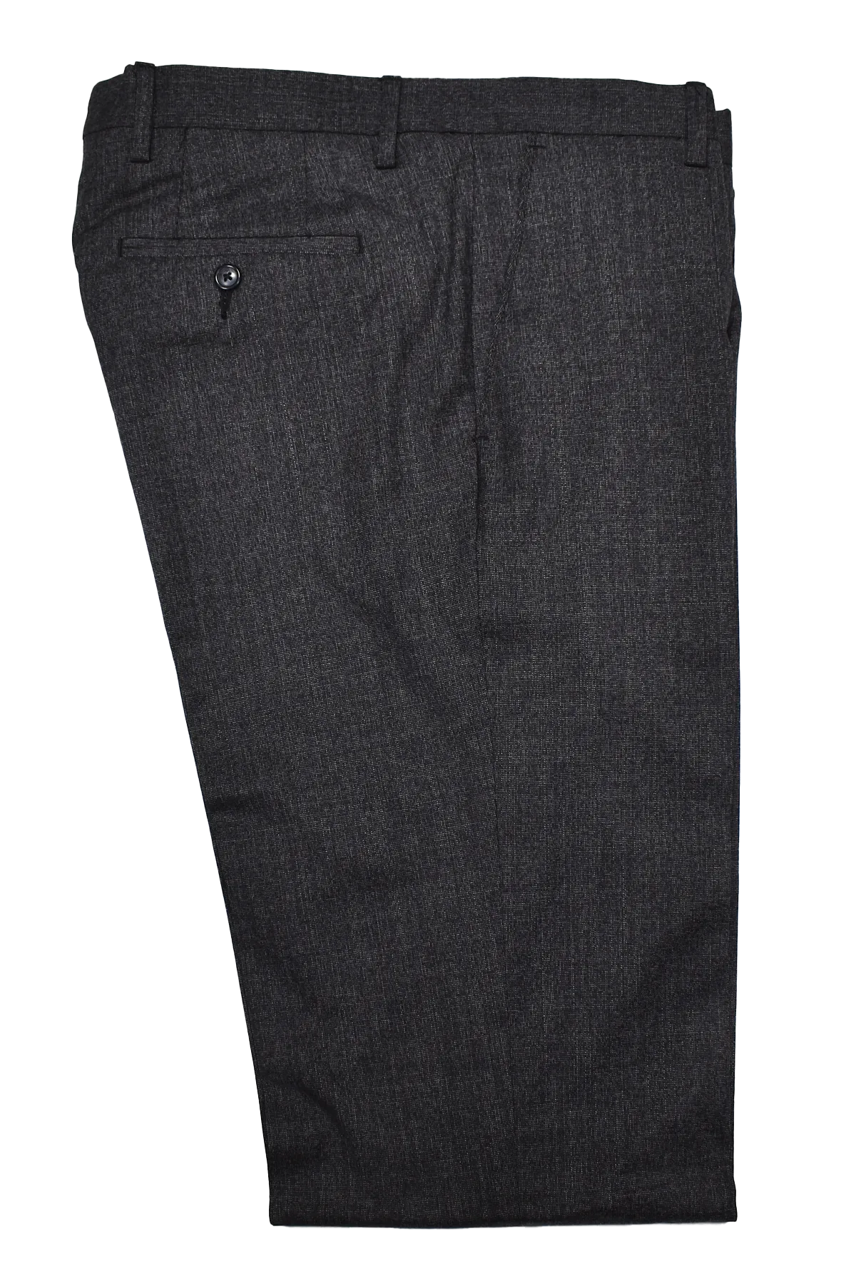 Stretch Worsted Wool Tic Weave<br>Flat Front<br>Regular Rise