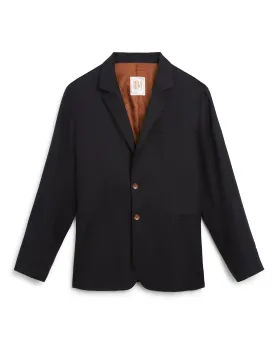 The Brisa Linen Blazer - Onyx