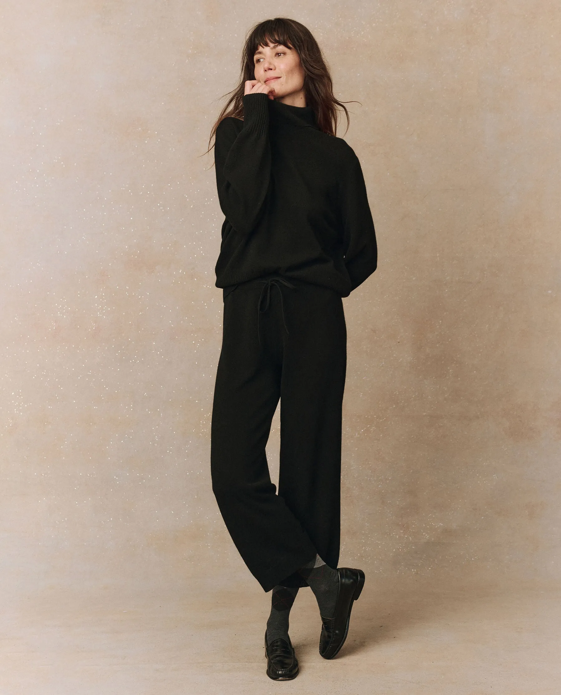 The Cashmere Lantern Pant. -- Black