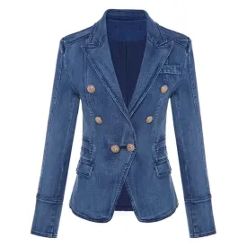 The Harley Slim Fit Denim Blazer