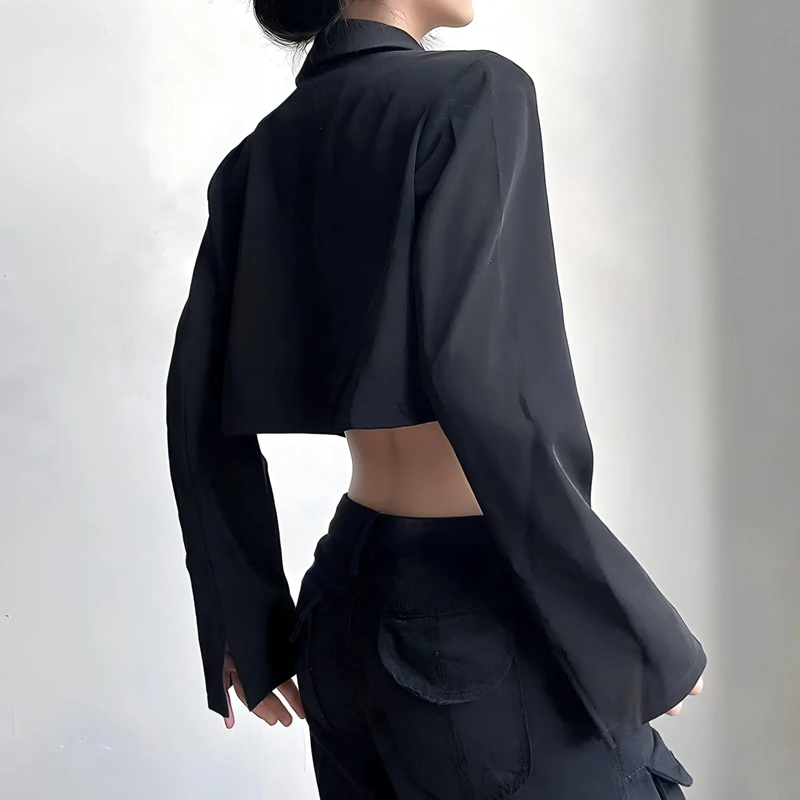 The Phaedra Cropped Belt Blazer