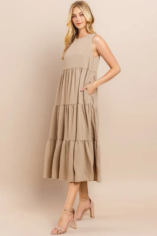 Tiered Midi Dress