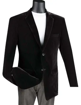 Velvet Sport Coat Color Black