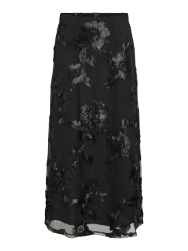 VISTELLE Midi Skirt - Black Beauty