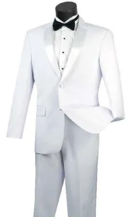 White 2 Piece Tuxedo  Regular Fit