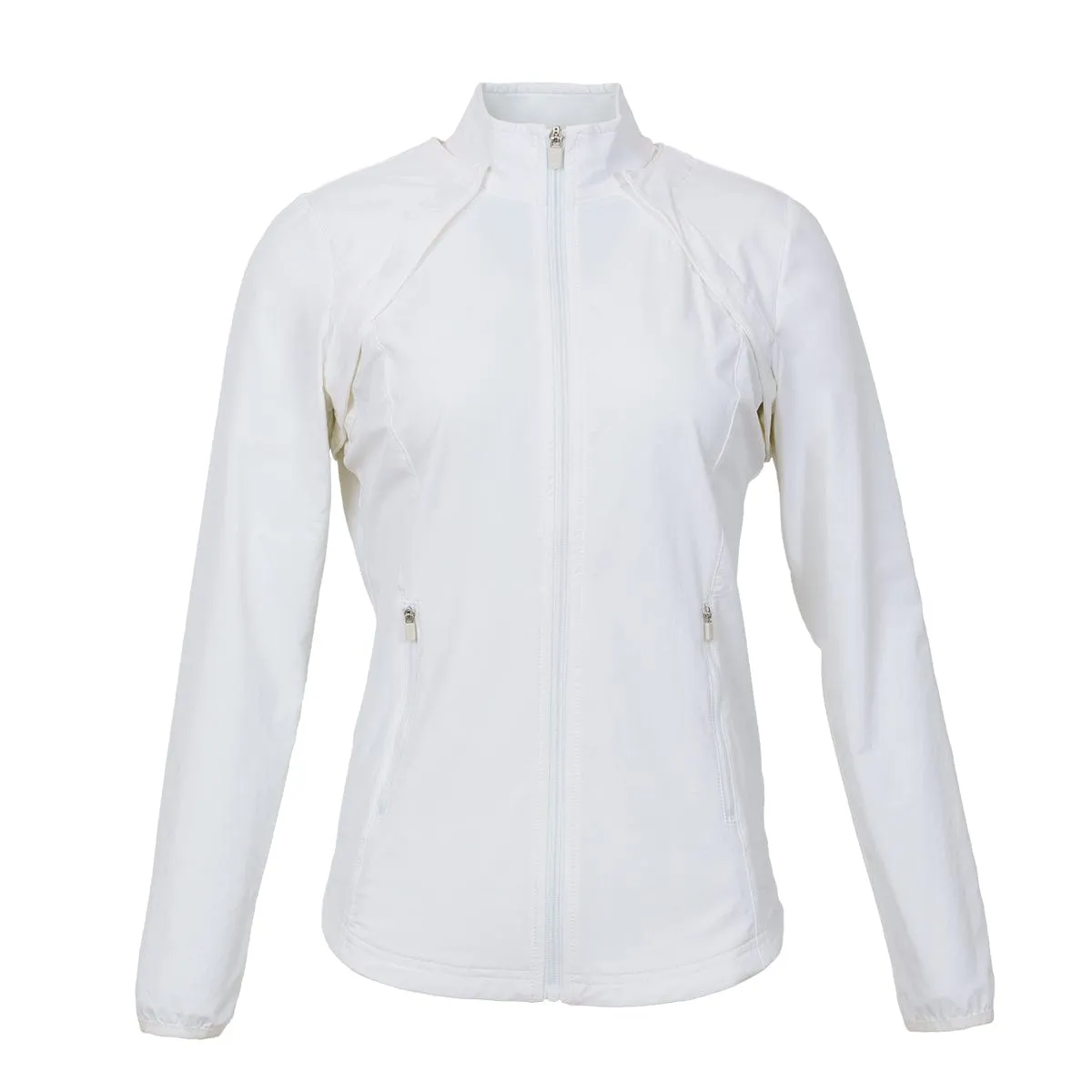 Wind Jacket with Removable Sleeves White