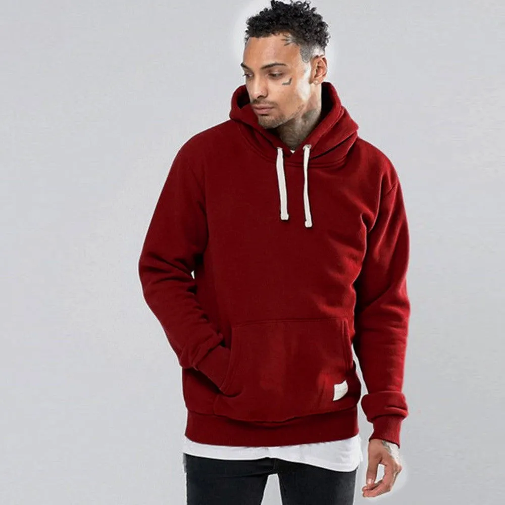 Winter Fleece Pocket Warm Sweatshirt Pullover