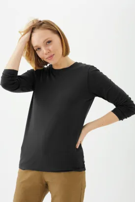 Women's Bamboo Cotton Long-Sleeve Crew Tee-All Sales Final