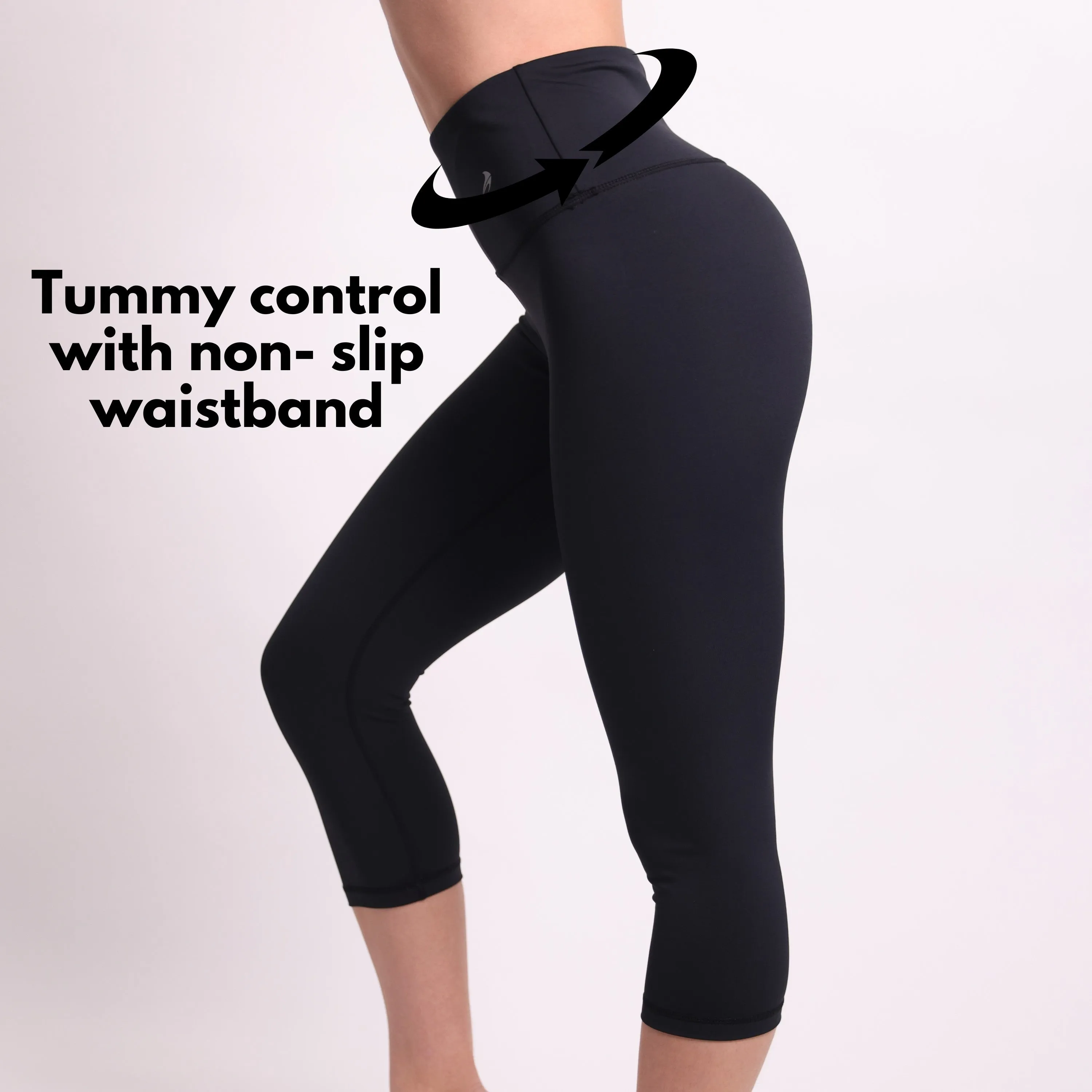 Women's Compression Capris Super High Waist - Black