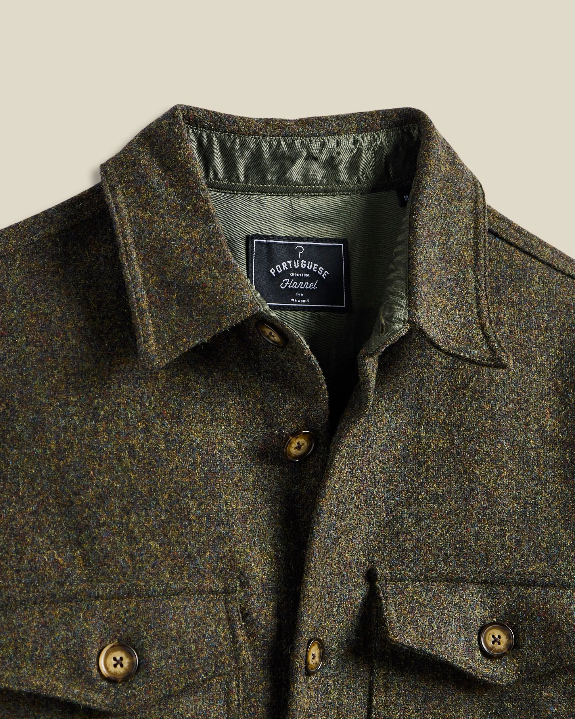 Wool Field Overshirt - Forest Green