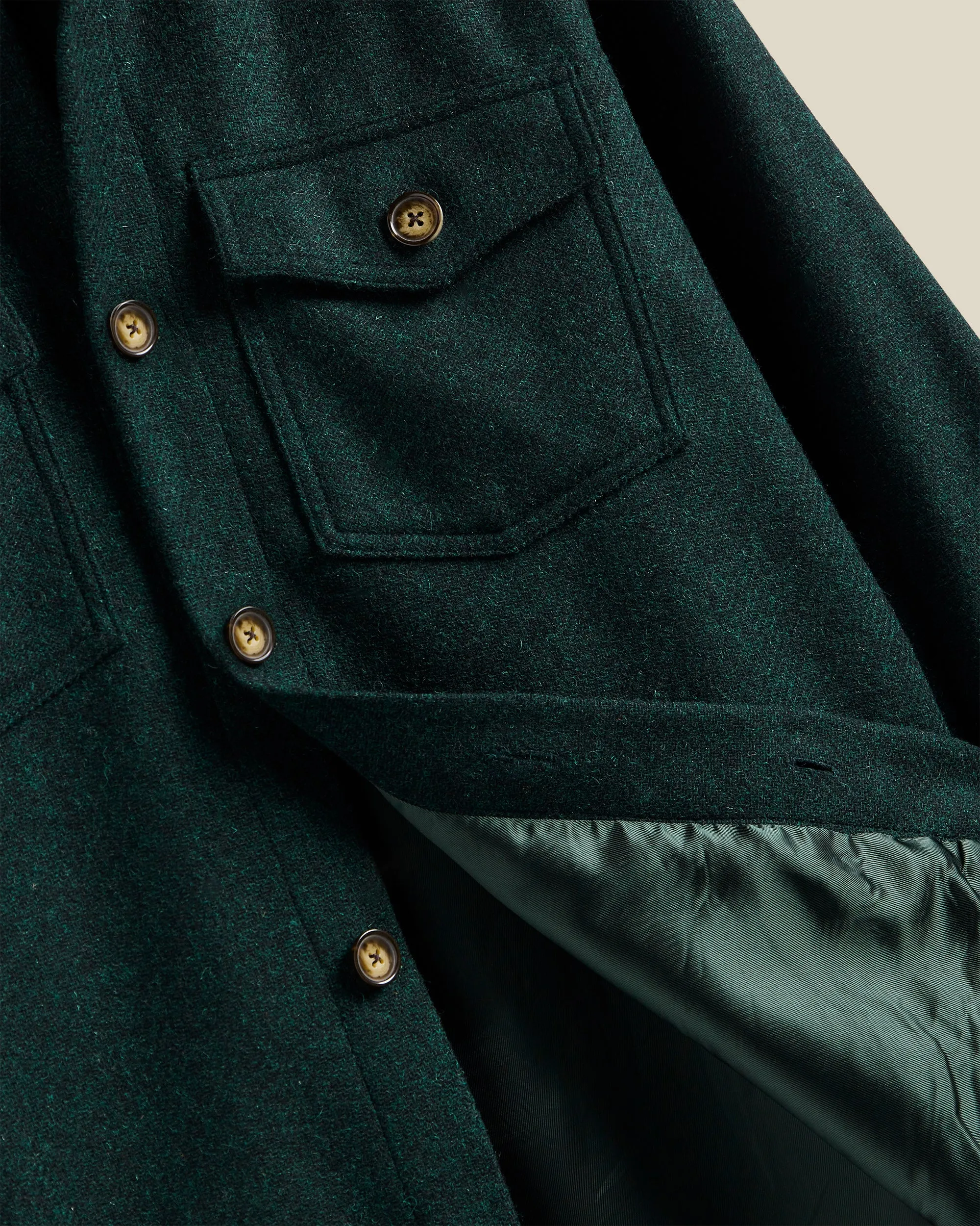 Wool Field Overshirt - Green