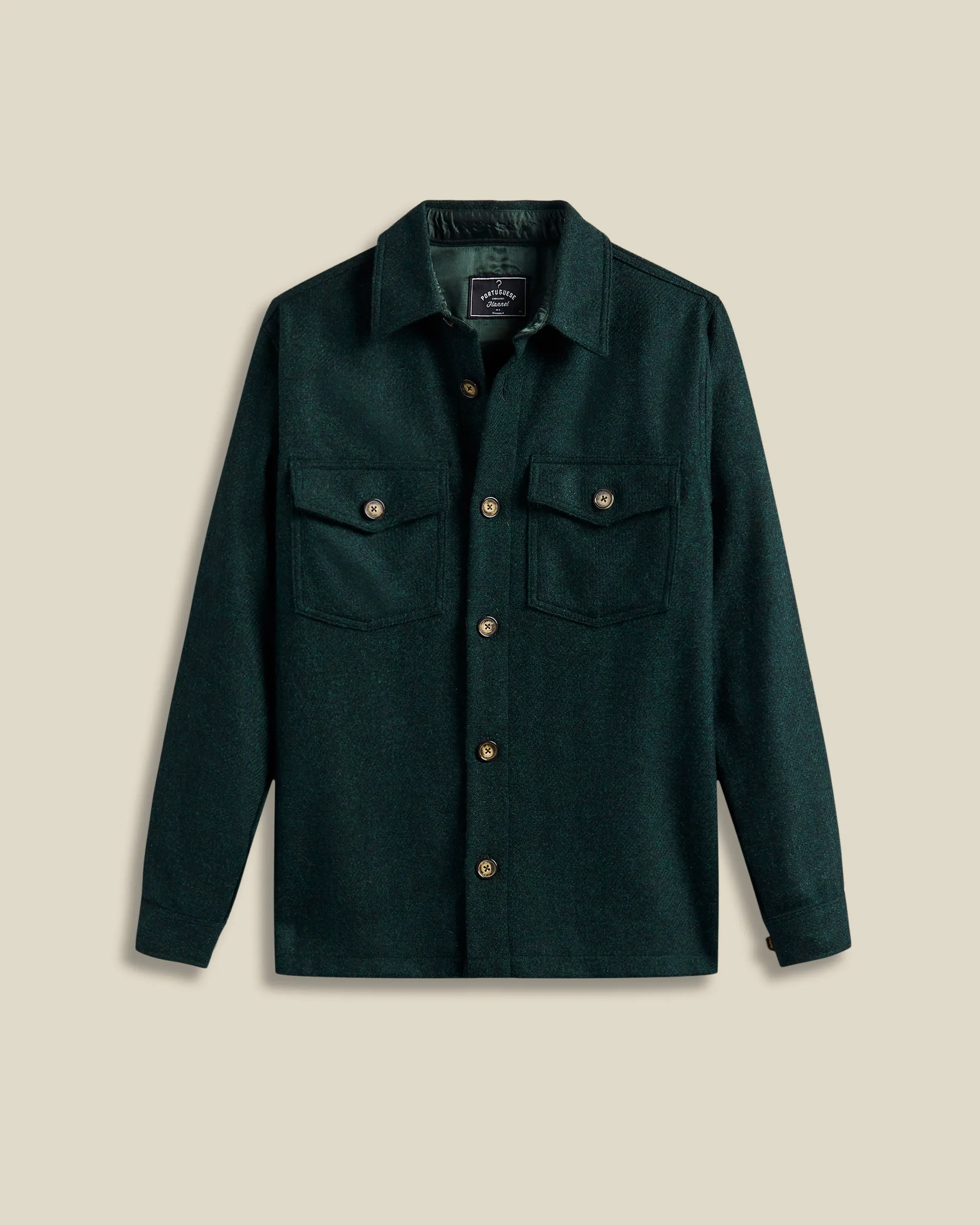 Wool Field Overshirt - Green