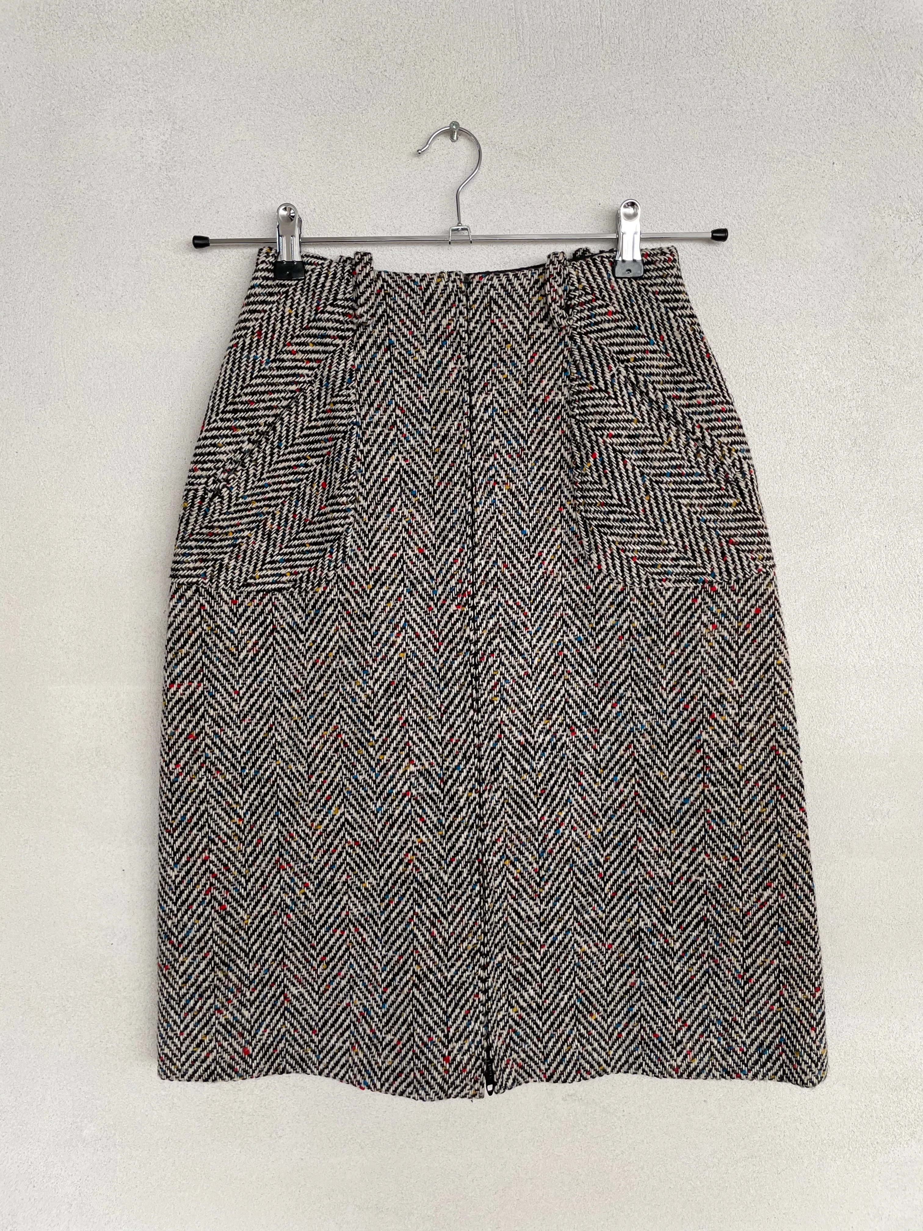 Wool Zipper Skirt