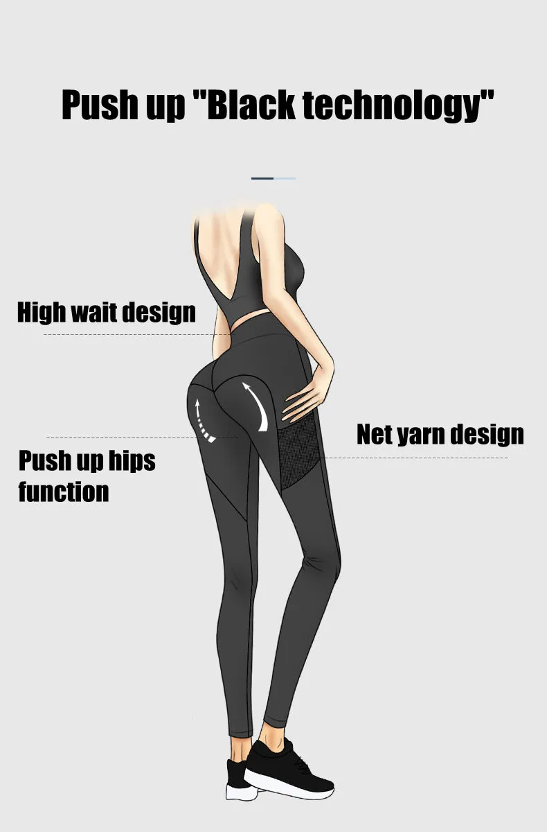 Yoga Pants Women With Pocket Leggings Sport Girl Gym Leggings Women Tummy Control Jogging Tights Female Fitness Pants